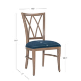 Andes Chair Nat Blue Set Of 2