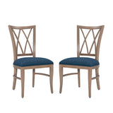 Andes Chair Nat Blue Set Of 2