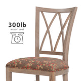 Andes Chair Natural Flwr Set Of 2