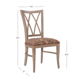 Andes Chair Natural Flwr Set Of 2