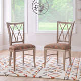 Andes Chair Natural Flwr Set Of 2
