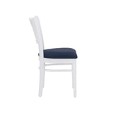Overby Chair Upholstered Seat Navy White Set Of 2