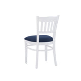 Overby Chair Upholstered Seat Navy White Set Of 2