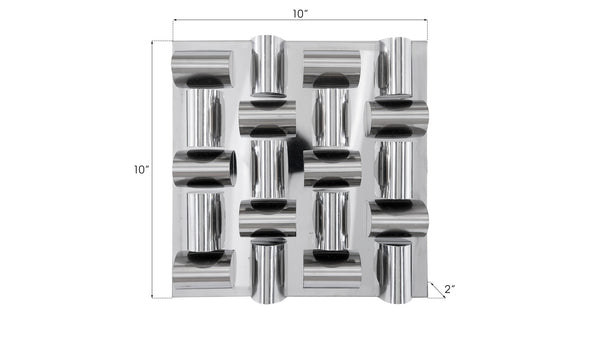 Arete Wall Tile, Stainless Steel