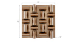 Arete Wall Tile, Plated Brass Finish