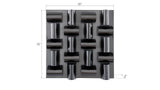 Arete Wall Tile, Plated Black Nickel Finish