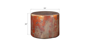 Button End Table, Posh Finish