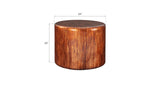 Button End Table, Von Braun Finish