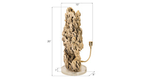 Stalagmite Lamp Polished Brass, MD, Glass Base, Assorted Size and Shape