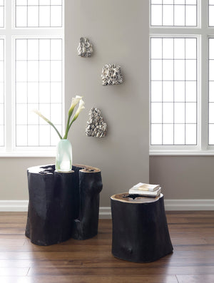 Stalagmite Wall Art Chrome, Set of 3,  Assorted Size and Shape