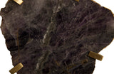 Gem Wall Tile in Brass Setting, Purple Quartz