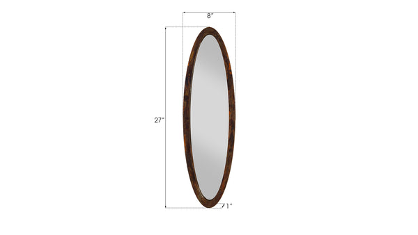 Elliptical Oval Mirror, Small, Posh