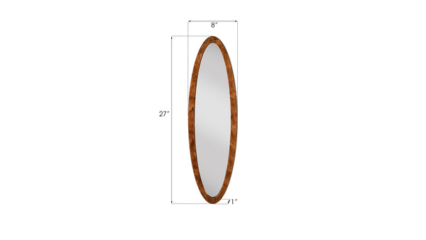 Elliptical Oval Mirror, Small, Von Braun