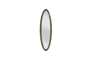 Elliptical Oval Mirror, Small, Lichen