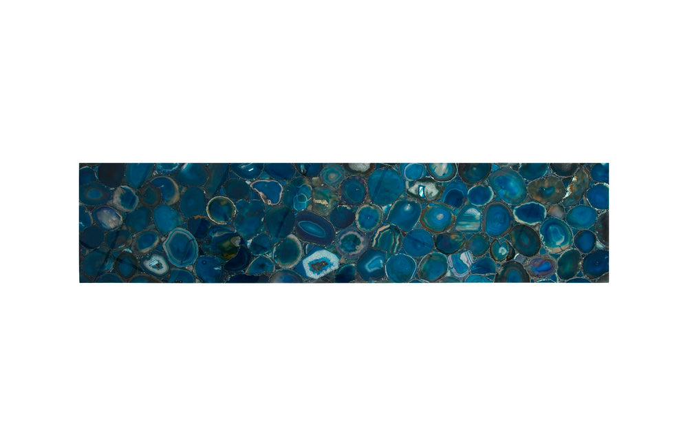 Agate Console Table, Stainless Steel Base