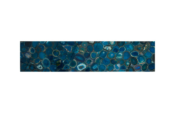 Agate Console Table, Stainless Steel Base