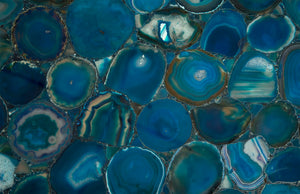 Agate Console Table, Stainless Steel Base