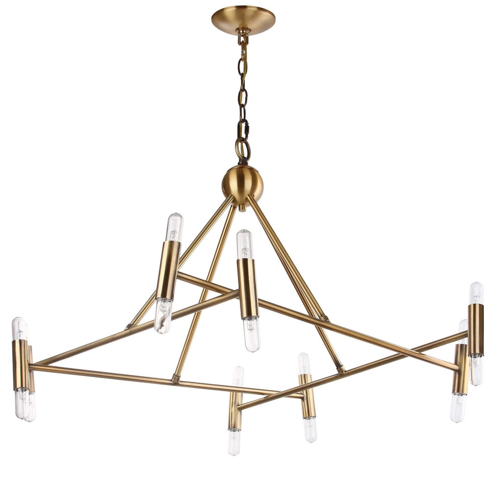 Hegarty Chandelier - Modern Gold Sputnik Design, Adjustable Height, Perfect for Living & Dining Spaces