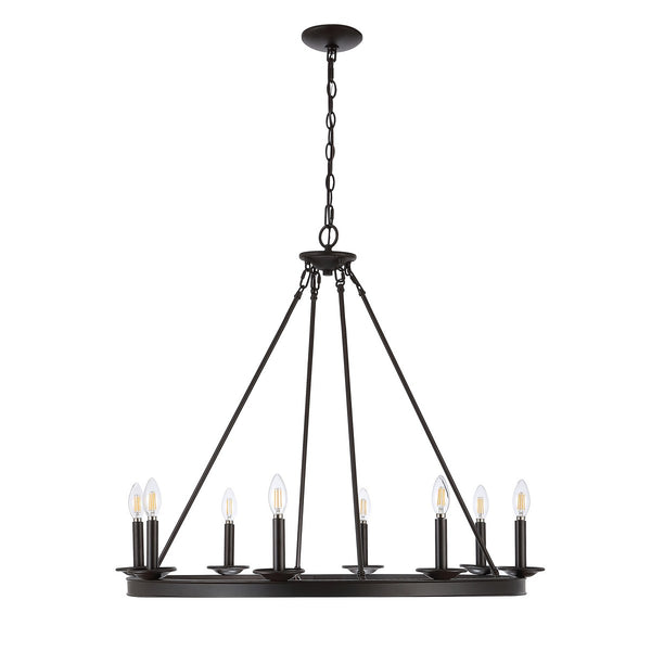 Fauna 8-Light Chandelier - Stylish Minimalist Design for Contemporary Industrial Chic Spaces