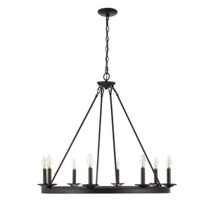 Fauna 8-Light Chandelier - Stylish Minimalist Design for Contemporary Industrial Chic Spaces