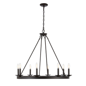 Fauna 8-Light Chandelier - Stylish Minimalist Design for Contemporary Industrial Chic Spaces