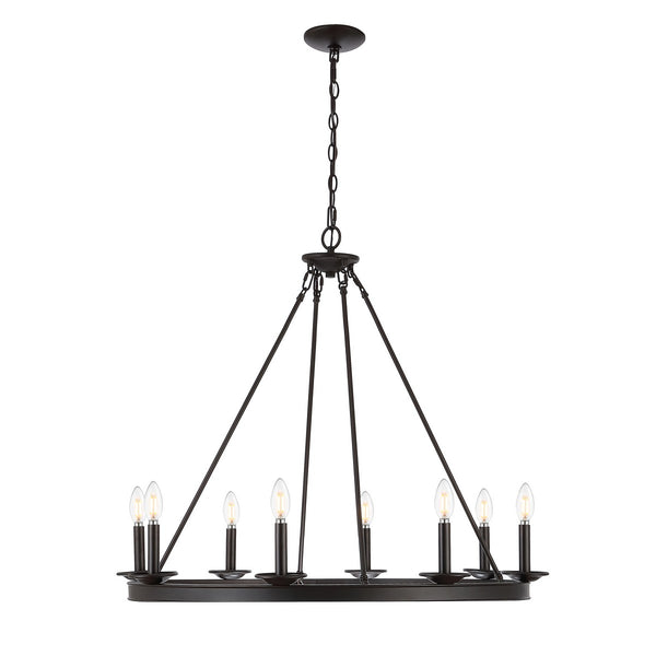 Fauna 8-Light Chandelier - Stylish Minimalist Design for Contemporary Industrial Chic Spaces