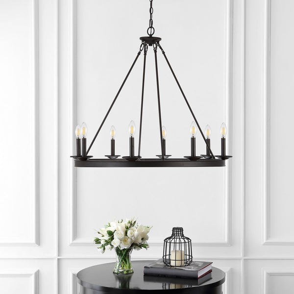 Fauna 8-Light Chandelier - Stylish Minimalist Design for Contemporary Industrial Chic Spaces