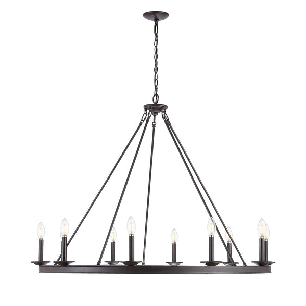 Telta 10-Light Chandelier - Modern Luxury Lighting Fixture for Dining and Living Rooms, Stylish Design