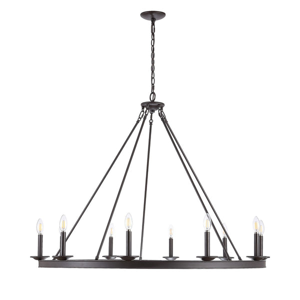 Telta 10-Light Chandelier - Modern Luxury Lighting Fixture for Dining and Living Rooms, Stylish Design