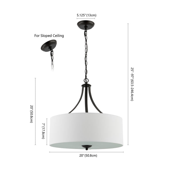 Safavieh Burnett Chandelier Oil Rubbed Bronze Iron
 Fabric 
Glass CHA4020A