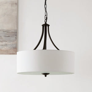 Safavieh Burnett Chandelier Oil Rubbed Bronze Iron
 Fabric 
Glass CHA4020A