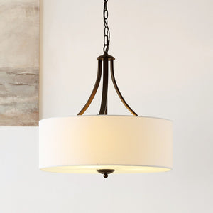 Safavieh Burnett Chandelier Oil Rubbed Bronze Iron
 Fabric 
Glass CHA4020A