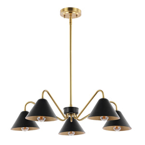 Safavieh Meissa Chandelier Black/Satin Brass Metal CHA4024A