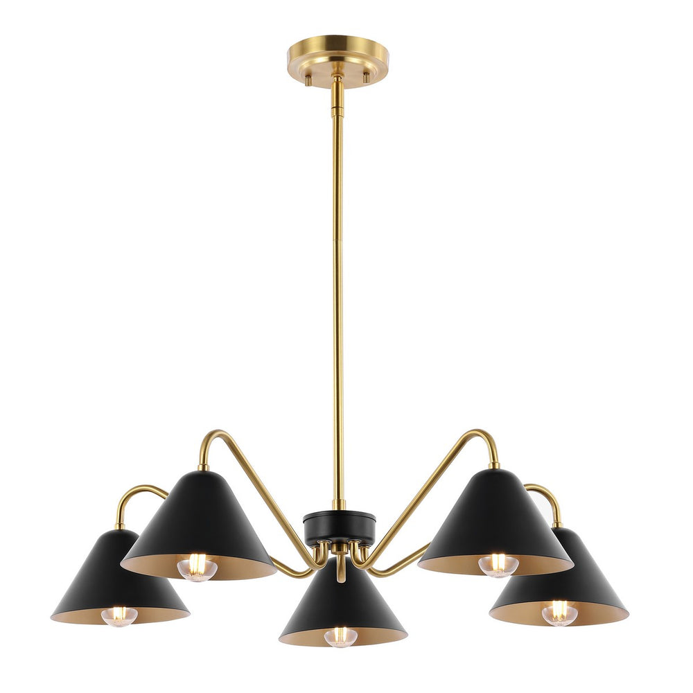 Safavieh Meissa Chandelier Black/Satin Brass Metal CHA4024A