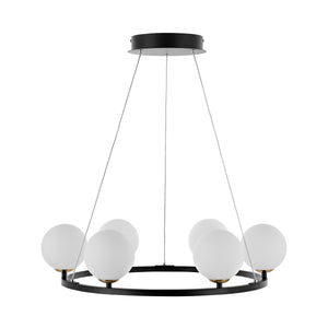 Safavieh Pomona Chandelier Matte Black Iron+Aluminum+Glass CHA4027A
