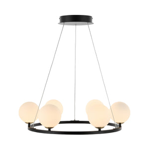 Safavieh Pomona Chandelier Matte Black Iron+Aluminum+Glass CHA4027A