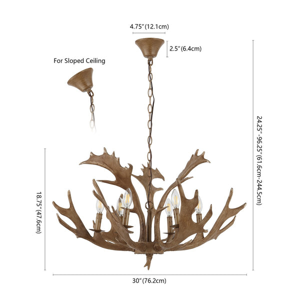 Safavieh Dresden Chandelier Brown Metal / Resin CHA4029A