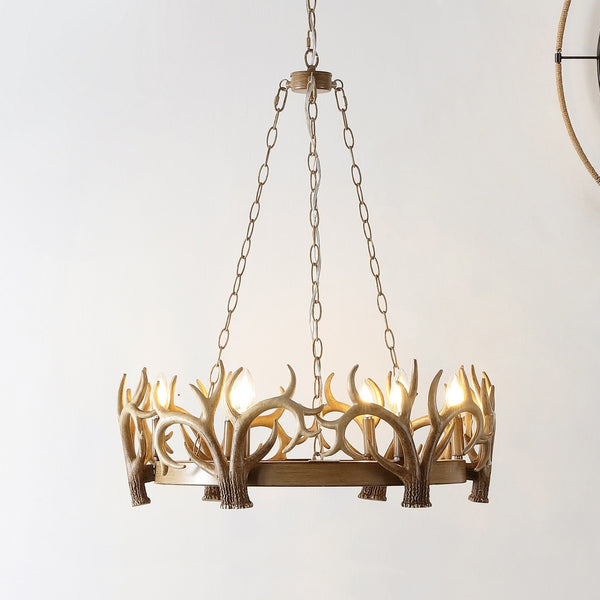Safavieh Duriel Chandelier Antique White Metal / Resin CHA4032A