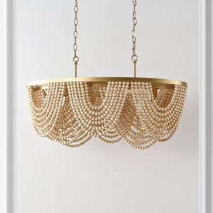 Safavieh Alluri Chandelier Gold / Natural Metal / Wood CHA4034A