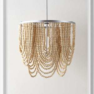 Safavieh Bressi Chandelier Silver / Natural Metal / Wood CHA4035A
