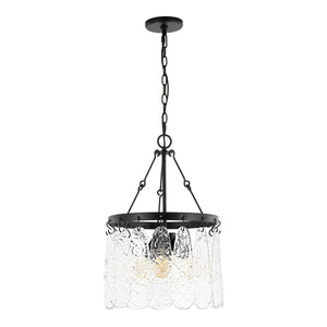 Safavieh Thryssa, 3 Light, 15 Inch, Black/Clear, Iron/Glass Chandelier CHA4055A