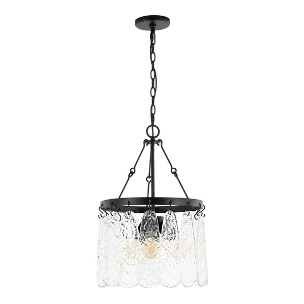 Safavieh Thryssa, 3 Light, 15 Inch, Black/Clear, Iron/Glass Chandelier CHA4055A