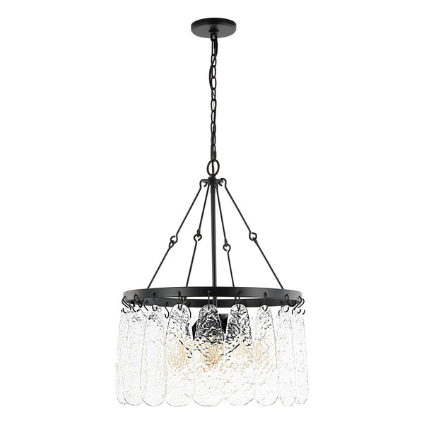 Safavieh Selene, 4 Light, 20 Inch, Black/Clear, Iron/Glass Chandelier CHA4056A