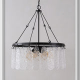 Safavieh Aremythia, 6 Light, 25 Inch, Black/Clear, Iron/Glass Chandelier CHA4057A