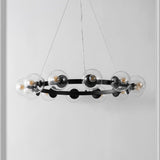 Safavieh Rylian, 12 Light, 38 Inch, Black, Iron/Glass Chandelier Black CHA4063A