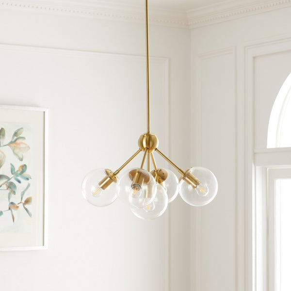 Safavieh Aderynn Chandelier Antique Brass Steel CHA7004A