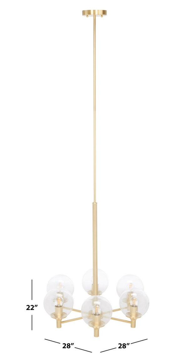 Safavieh Jayde Chandelier Antique Brass Steel CHA7005A