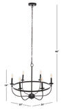 Safavieh Lannan Chandelier Black Steel CHA7007A