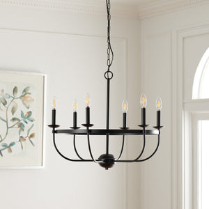 Safavieh Lannan Chandelier Black Steel CHA7007A