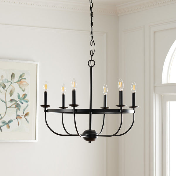 Safavieh Lannan Chandelier Black Steel CHA7007A